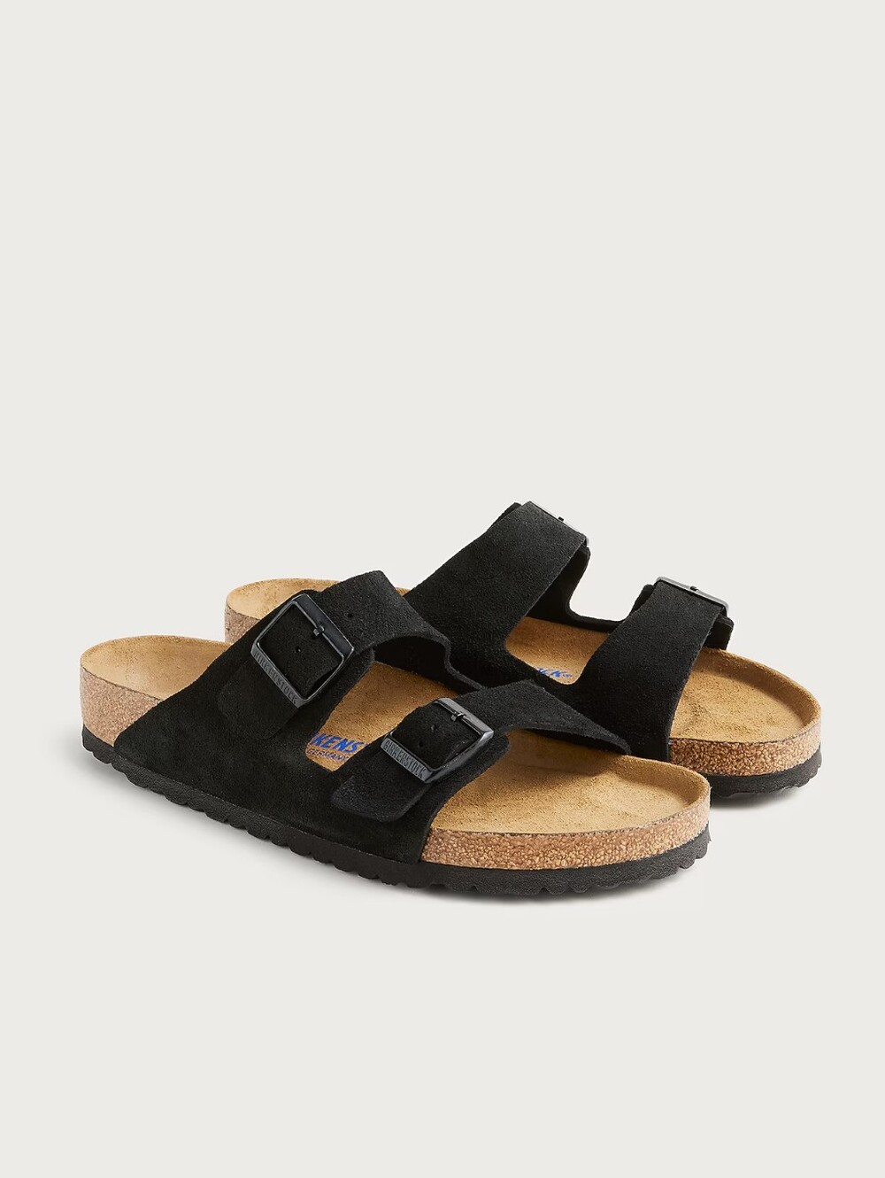 Birkenstock® Arizona soft-footbed sandals in Black Suede Size 38/Ladies 7 Reg